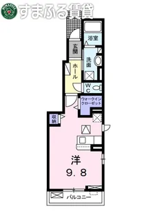グランフォルシュ【101号室】の間取り