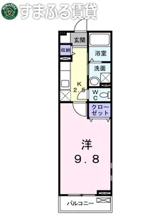 フィオーレⅡ【201号室】の間取り