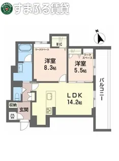 カーサ・レジデンス【4階】の間取り