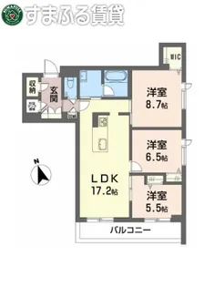 カーサ・レジデンス【4階】の間取り