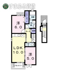 グランディール藤川【2階】の間取り