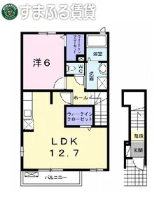 プロヴァンス 美川【2階】の間取り