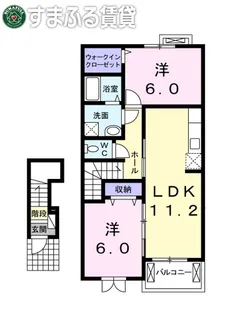 プリムラ【202号室】の間取り