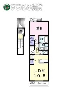リバーサイド Kira【2階】の間取り