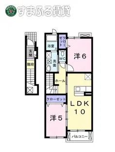 ソレアード【203号室】の間取り