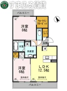シューラク【202号室】の間取り
