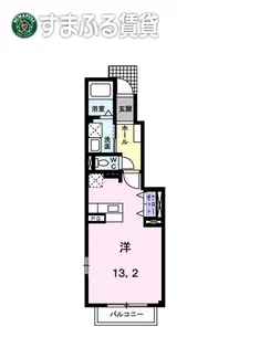 ヴィラ 青蛾【102号室】の間取り
