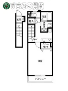 アンプルール リーブル 彩美【2階】の間取り
