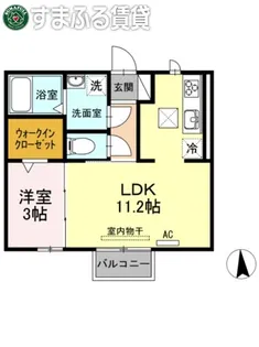 パークハウス栄【1階】の間取り