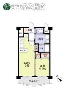 アヴェニール上六名【3階】の間取り