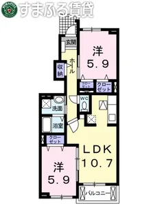 ダノン Ⅱ【1階】の間取り