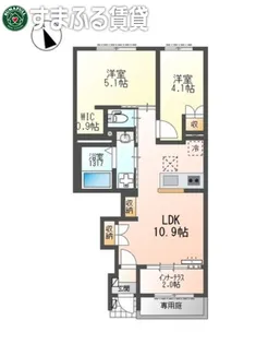ウィルヴィレッジ 壱番館【1階】の間取り