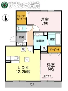 ブロッサム B棟【3階】の間取り