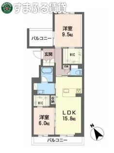 フロントマーレ【3階】の間取り