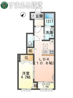 アヴニール【1階】の間取り