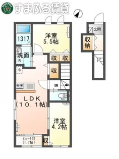 アヴニール【2階】の間取り