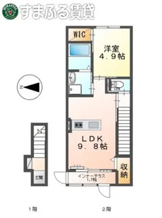 カーサ デル ソル【2階】の間取り