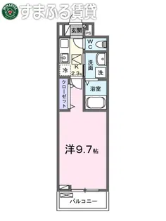 キャビン68【3階】の間取り