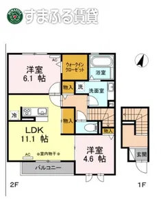 サニーヒル山河【203号室】の間取り