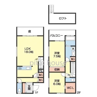 和歌山県和歌山市岩橋【テラスハウス】の間取り