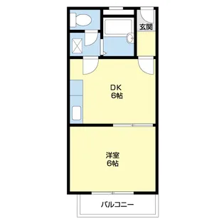シャンティイ中ノ島【302号室】の間取り