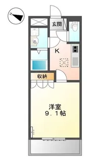 ボヌール【102号室】の間取り