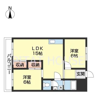 末吉ビル黒田【203号室】の間取り