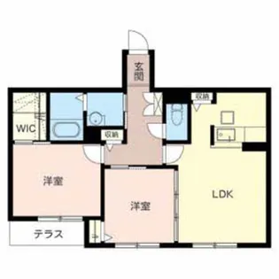 シャーメゾン中島【102号室】の間取り