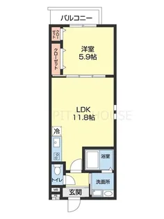 フジパレス和歌山木広サウス【101号室】の間取り