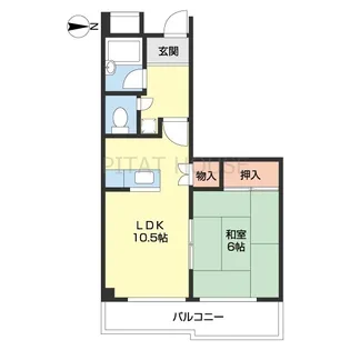 サテンサ堀久【206号室】の間取り