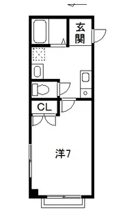 パープルハイツ【105号室】の間取り