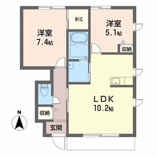 シャーメゾンロイヤルヒルズⅠ【1階】の間取り