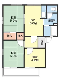 フレグランスロゼ【201号室】の間取り