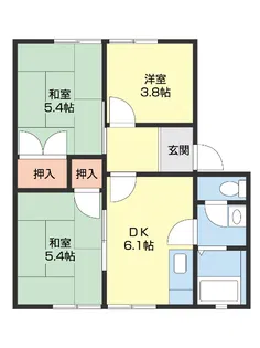 ディアスくすみⅡ【1階】の間取り