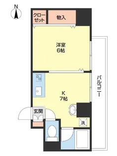 パリ・シャトー本町【508号室】の間取り