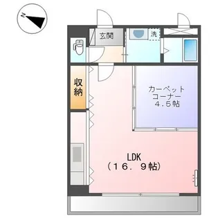コンフォース21【210号室】の間取り