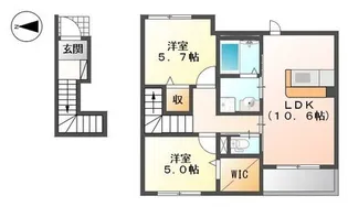 アミユ【203号室】の間取り