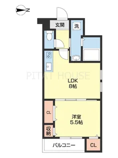 フジパレス黒田Ⅲ番館【201号室】の間取り