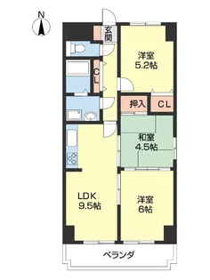 ラフィーネ黒田【2階】の間取り