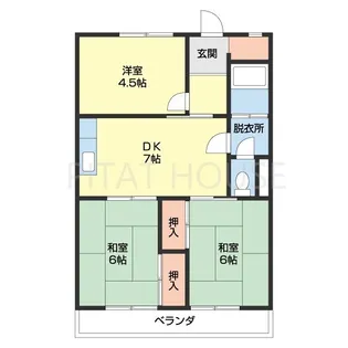 末吉ビル黒田【308号室】の間取り