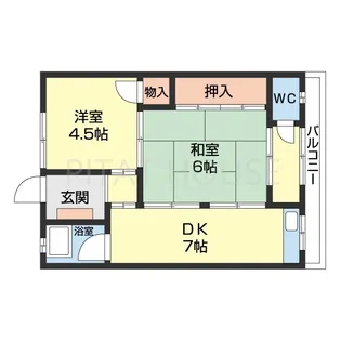 マンション紀の国【12号室】の間取り