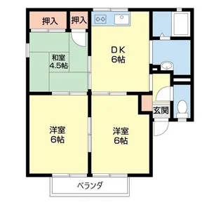 ヤマイチPLAZAサニータウン園部【2階】の間取り