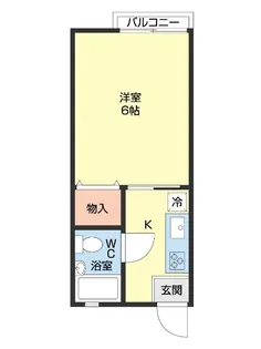 ハイツKASSAN【H号室】の間取り
