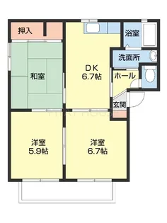 シャーメゾン山﨑【206号室】の間取り