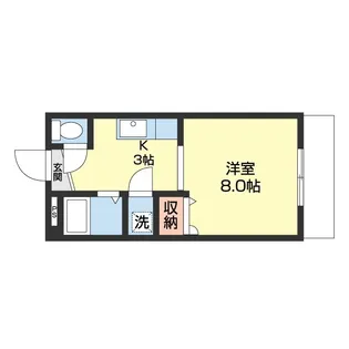 ハナノマンション【3階】の間取り