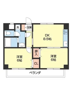 水原マンション【202号室】の間取り