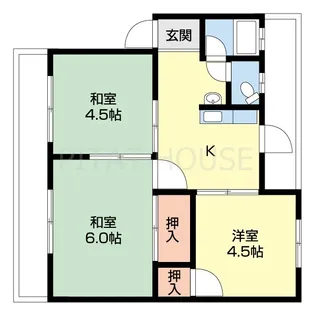 増田マンションB棟【3階】の間取り