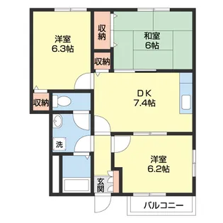 エクセレントドムスⅡ【102号室】の間取り