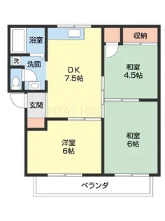 セジュール木ノ本【A-202号室】の間取り