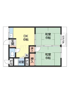 リバーサイド和仙ハイツ【2階】の間取り